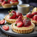 Strawberry Mascarpone Tartlets with Lemon Curd