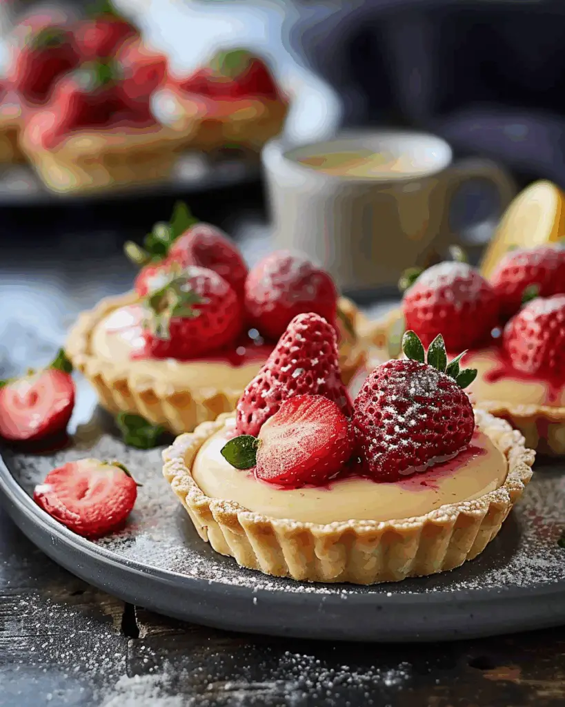 Strawberry Mascarpone Tartlets with Lemon Curd