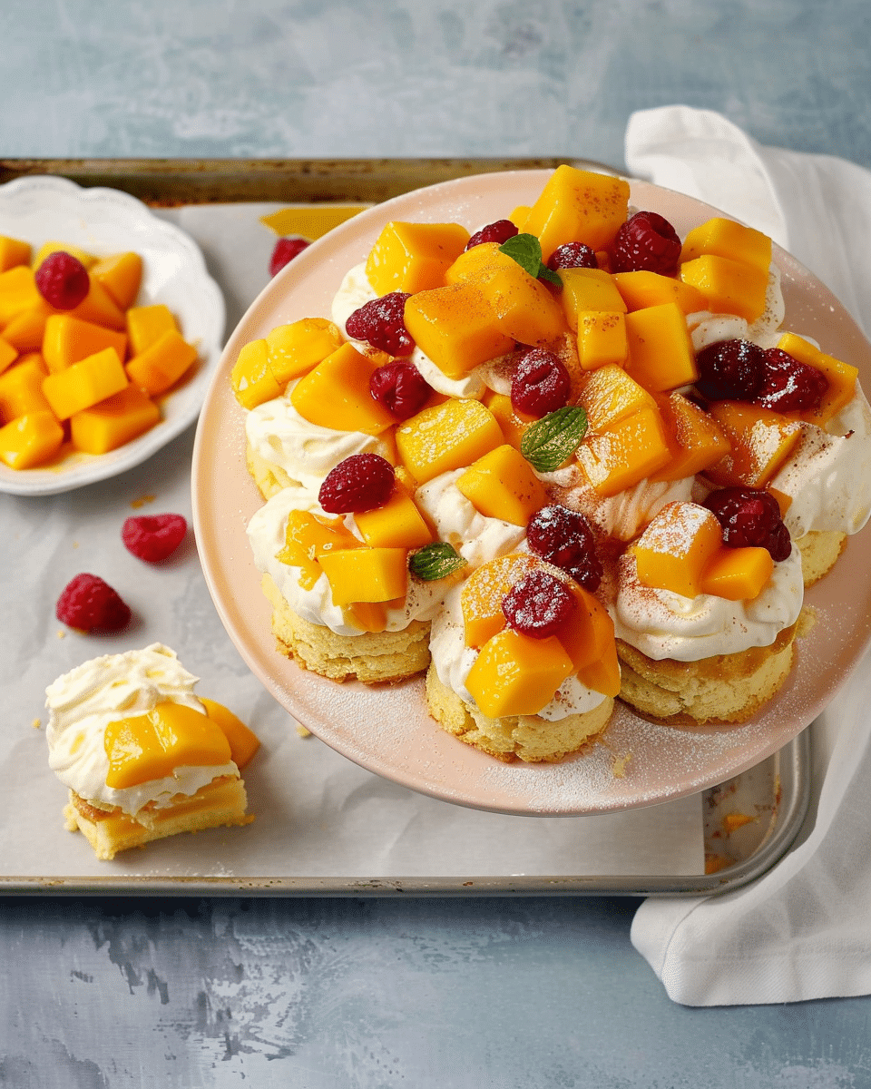 5-Minute Mango Melba Shortcake (The Easiest Mango Dessert!)