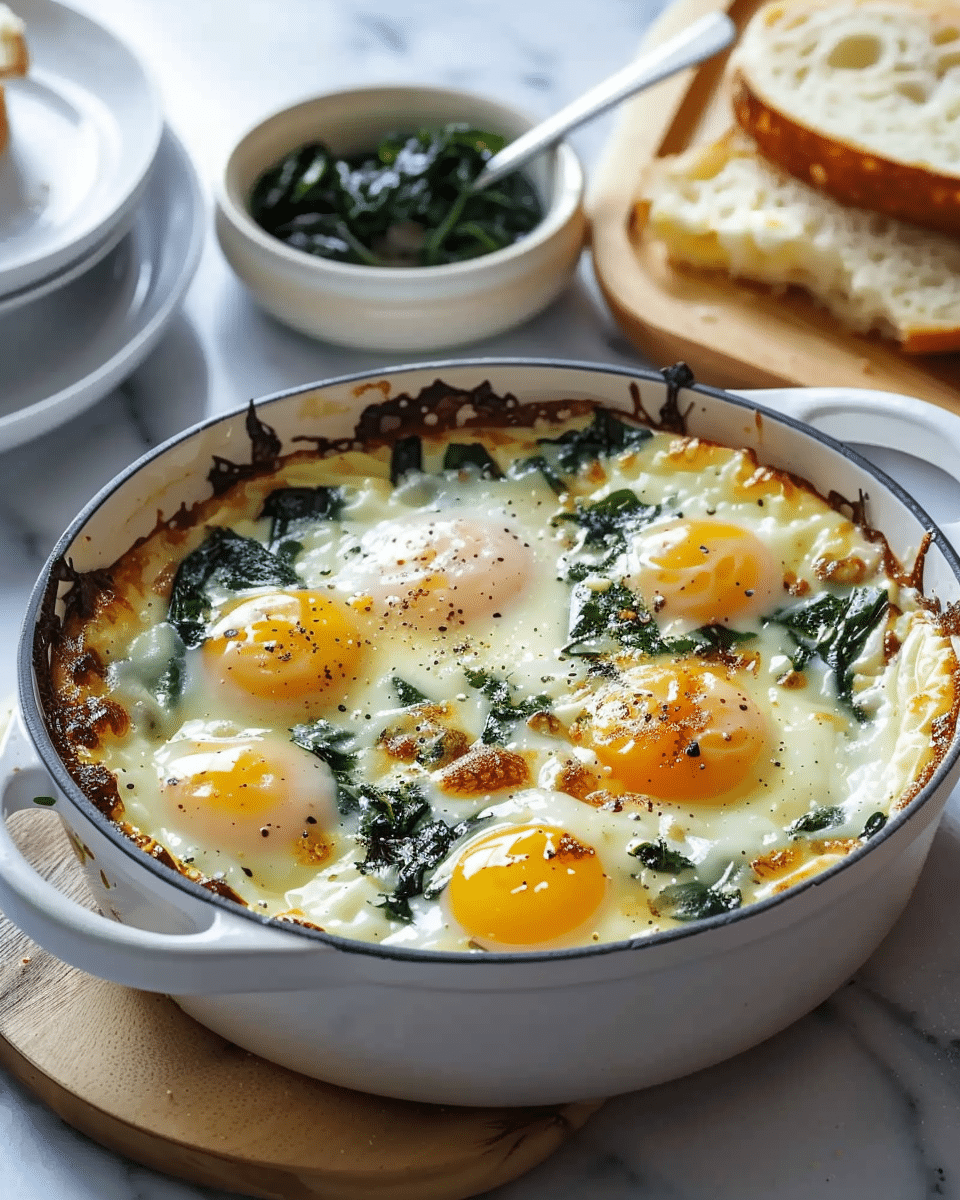 Baked Eggs Florentine