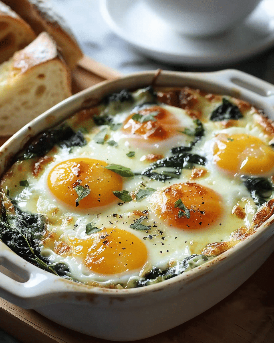 Baked Eggs Florentine