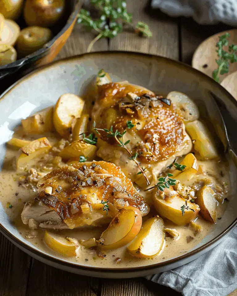 Chicken Normandy Recipe with Apples, Sage, and Creamy Cider Sauce