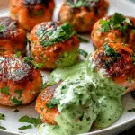 Savory Salmon Meatballs with Avocado Crema Recipe
