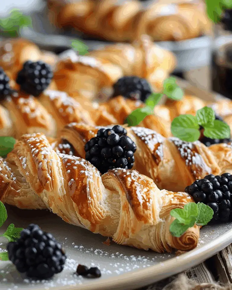 Blackberry Goat Cheese Puff Pastry Twists
