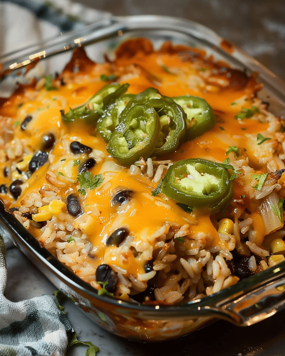 Brown Rice and Black Bean Casserole