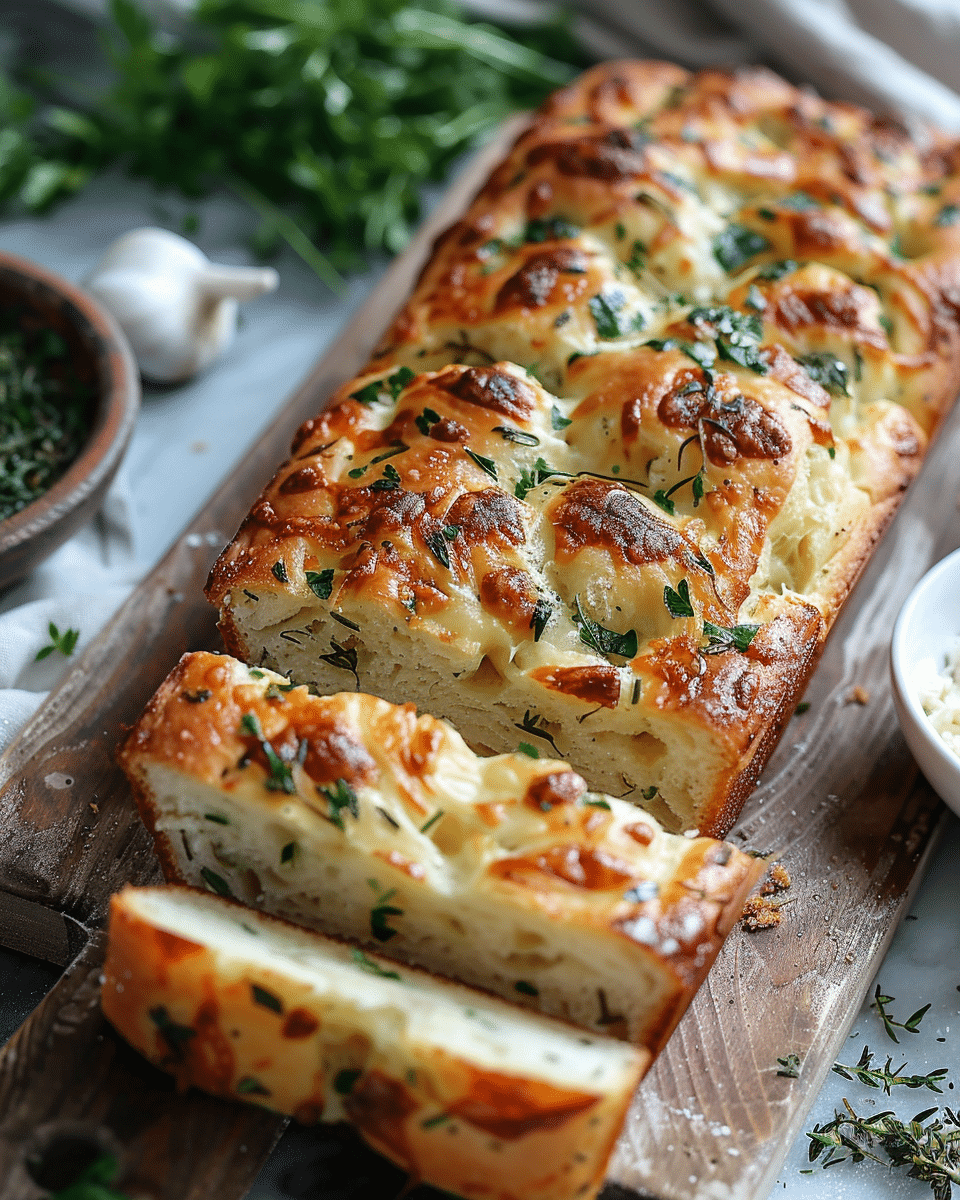 Cheese, Herb & Garlic Quick Bread