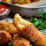 Cheesy Mozzarella Stuffed Potato Croquettes