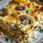 Cheesy Mushroom Chicken Alfredo Lasagna