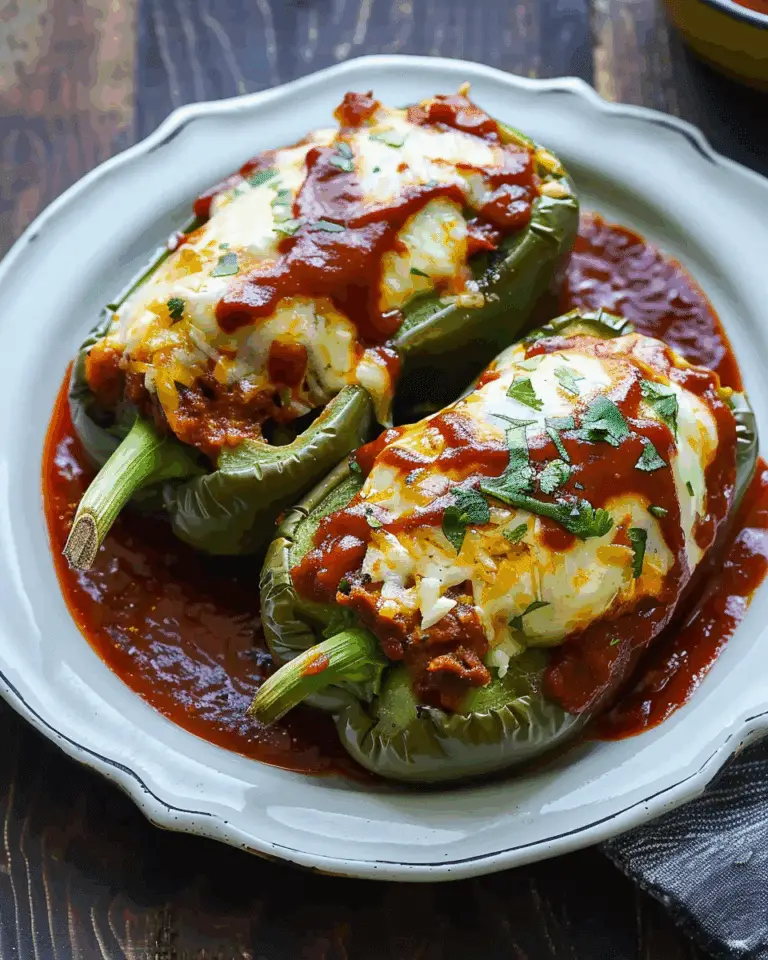 Chicken Stuffed Peppers with Enchilada Sauce Recipe