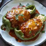 Chicken Stuffed Peppers with Enchilada Sauce Recipe
