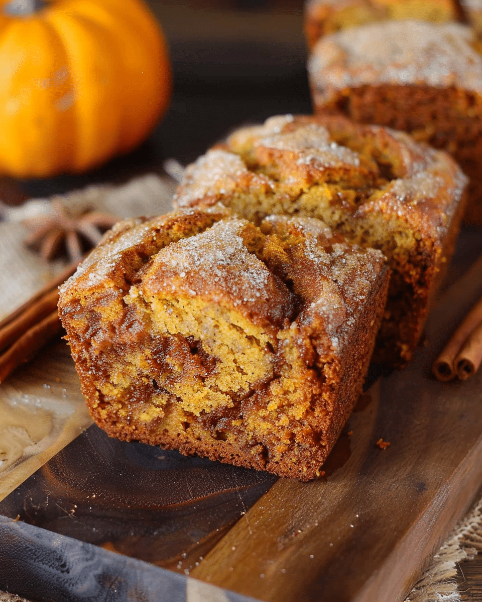 Cinnamon Swirl Pumpkin Bread Mini Loaves