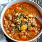 Cozy up with this Moroccan Spiced Turkey Soup!
