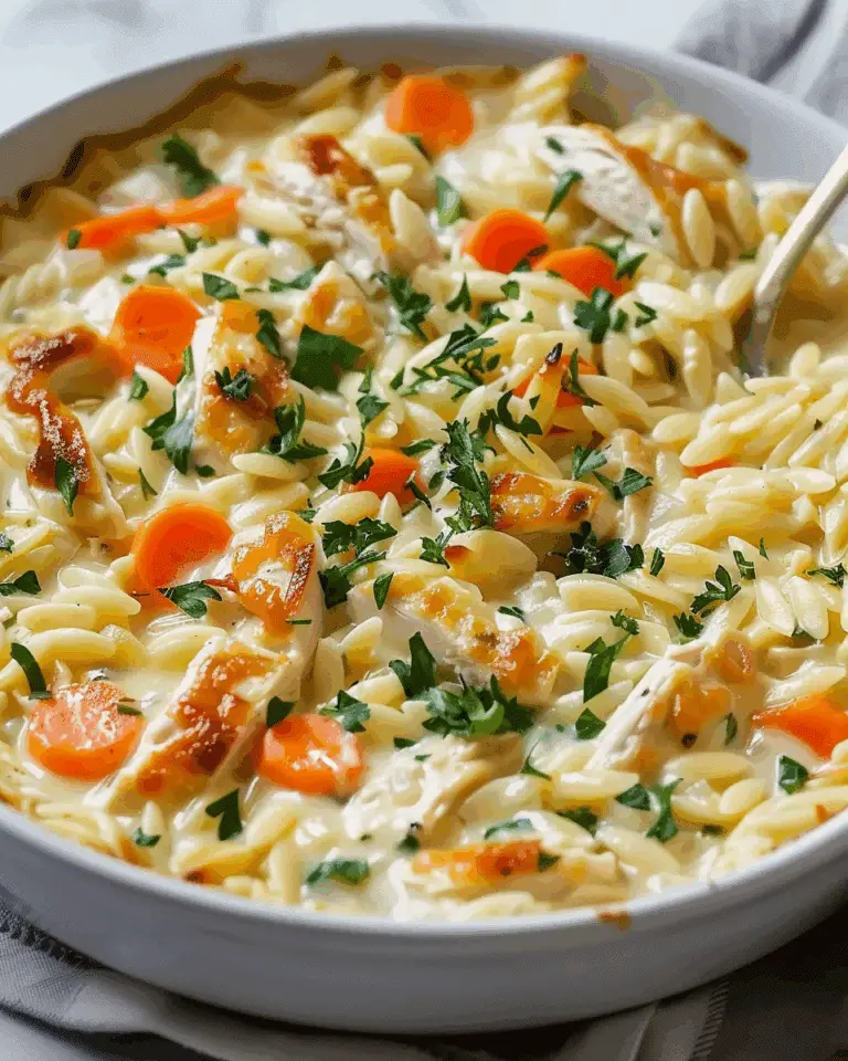Creamy Chicken Pot Pie Orzo Recipe