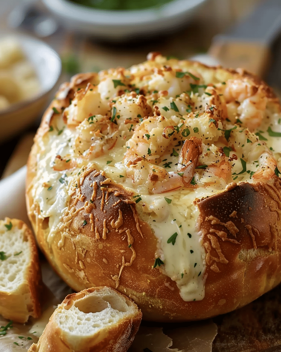 Creamy Crab-Stuffed Bread Bowl