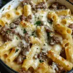 Creamy Parmesan Beef Rigatoni