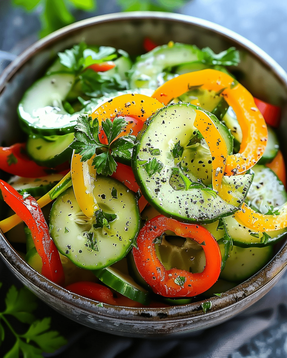 Cucumber & Sweet Pepper Salad