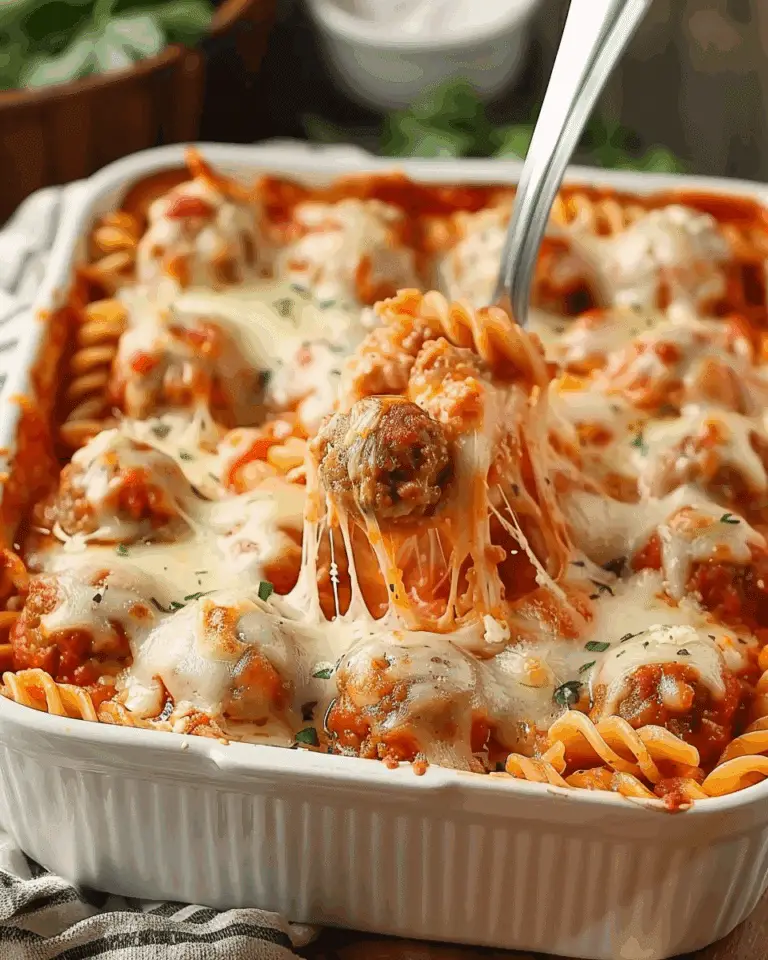 Dump and Bake Meatball Casserole