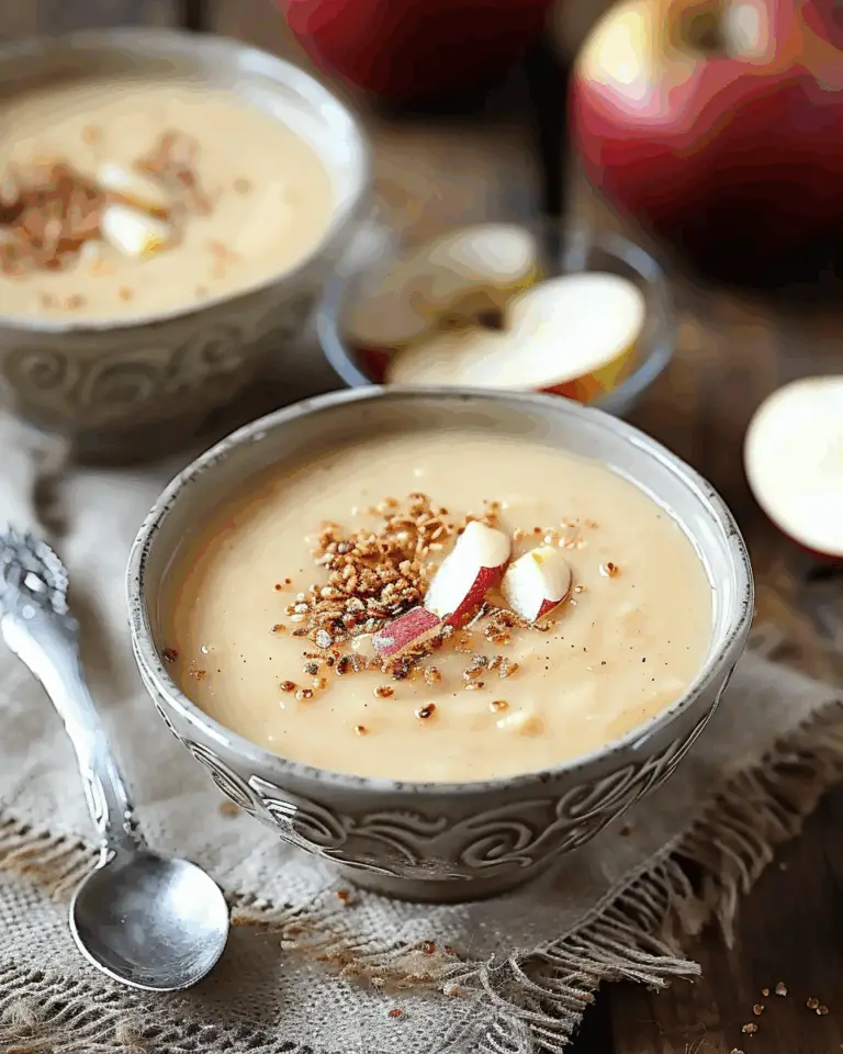 Comforting and Creamy Apple Cheese Soup for Chilly Evenings