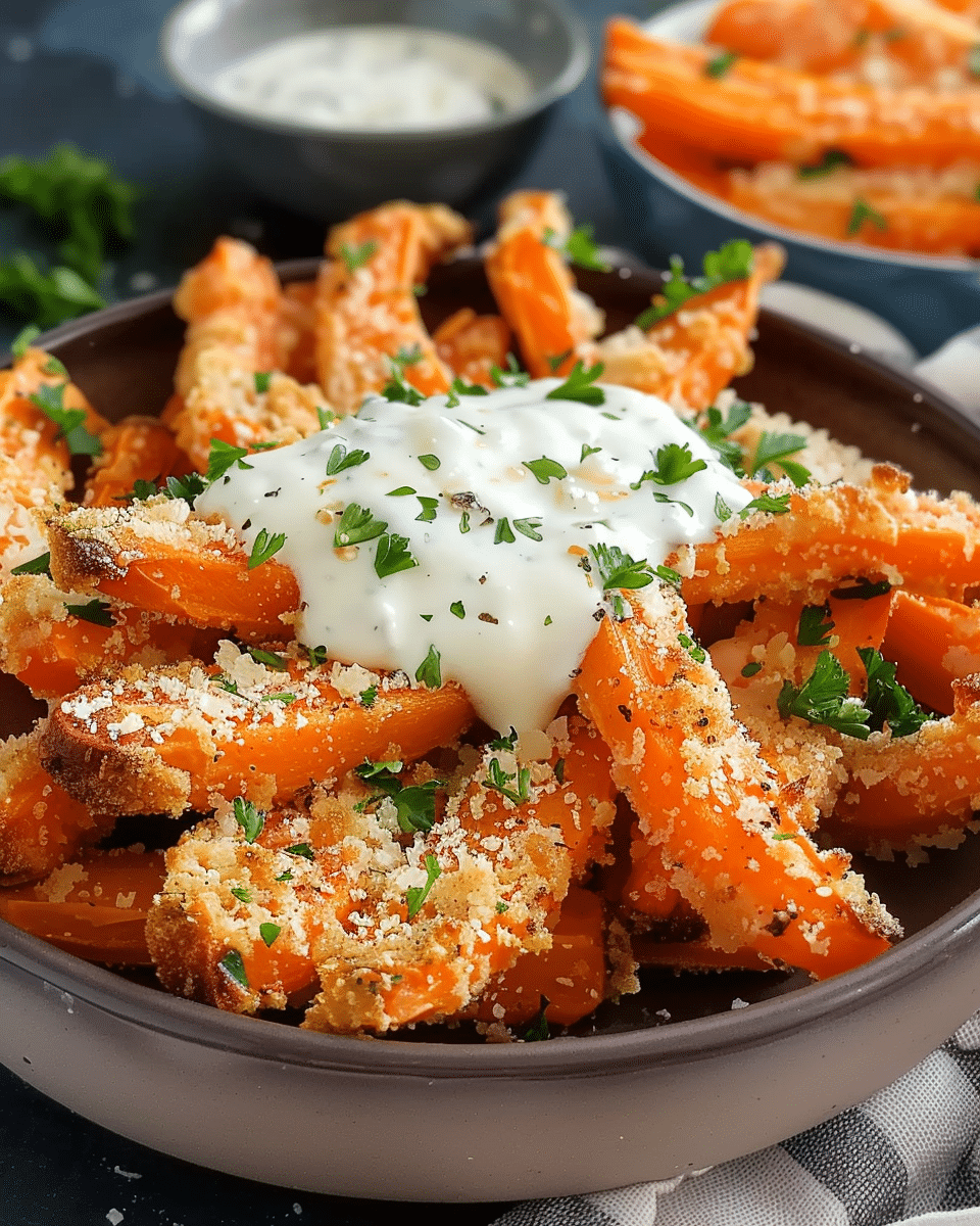 Crispy Parmesan Ranch Smashed Carrots for the Perfect Side Dish