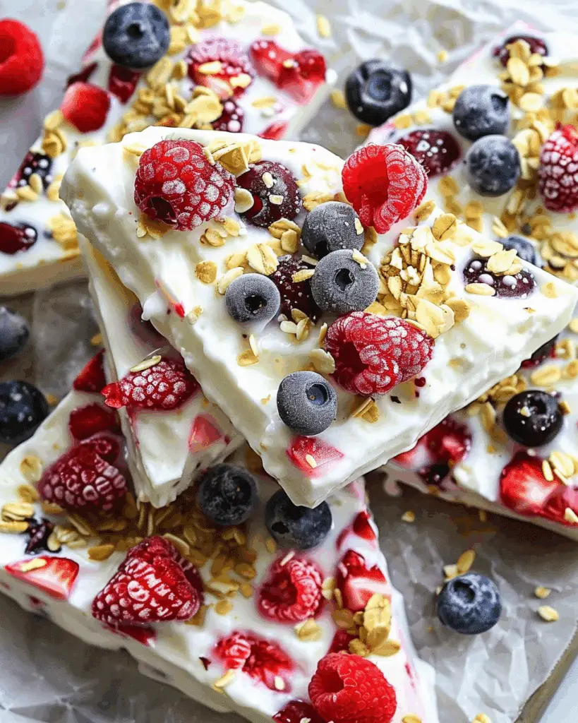 Frozen Yogurt Bark Berries