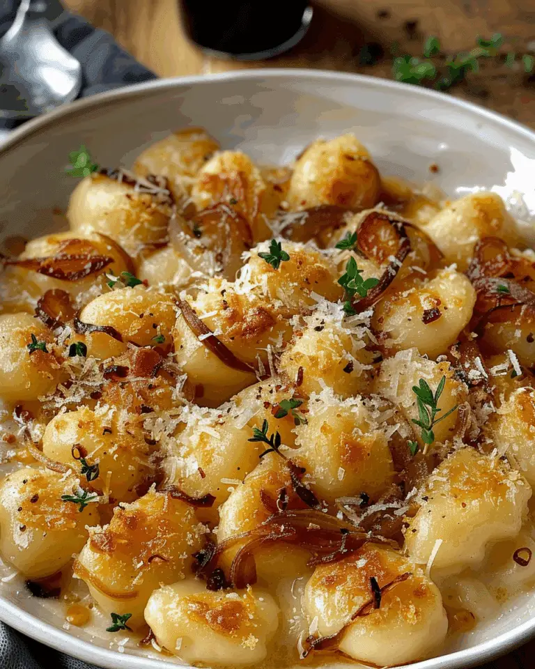 Gnocchi with Caramelized Onions and Gruyère