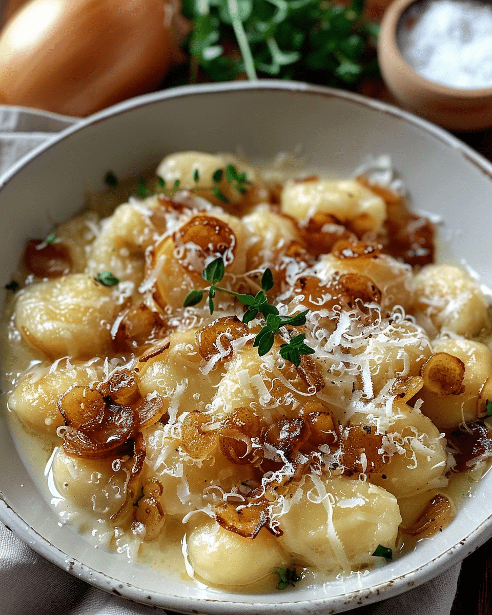 Gnocchi with Caramelized Onions and Gruyère
