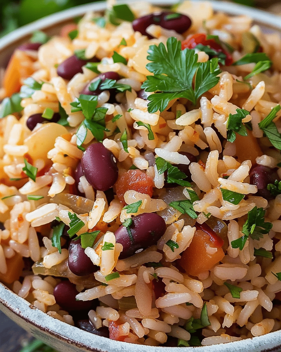Healthy Mediterranean Rice and Beans
