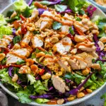 Crunchy Thai Chicken Salad with Peanut Dressing