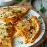 Keto Buffalo Chicken Quesadilla