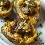 Loaded Baked Potato with Steak Bites for Ultimate Comfort Food