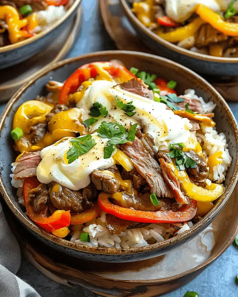 Low-Carb Philly Cheesesteak Bowls for Healthy High-Protein Meals
