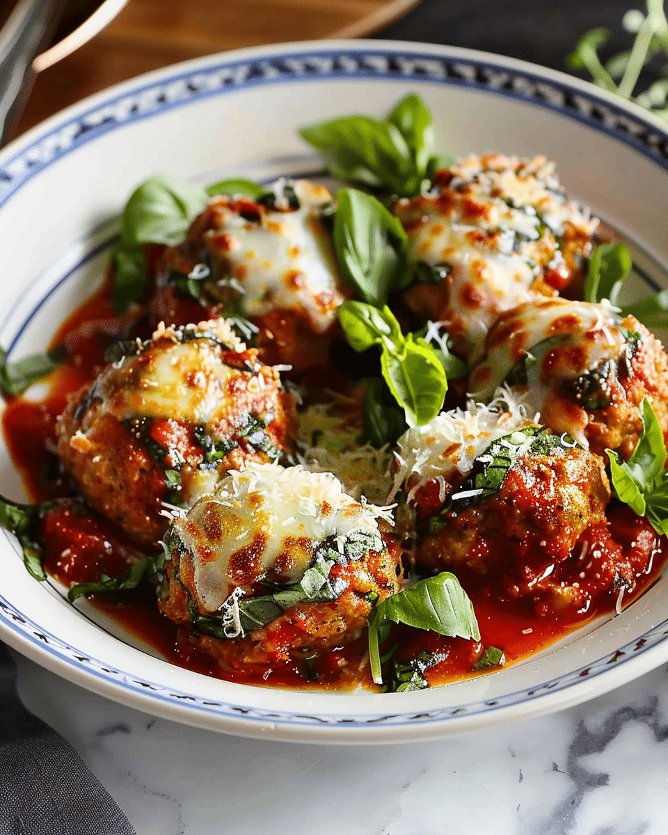 Make-Ahead Basil Chicken Meatballs Parmesan
