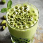 Matcha-Pistachio Bubble Tea Pudding