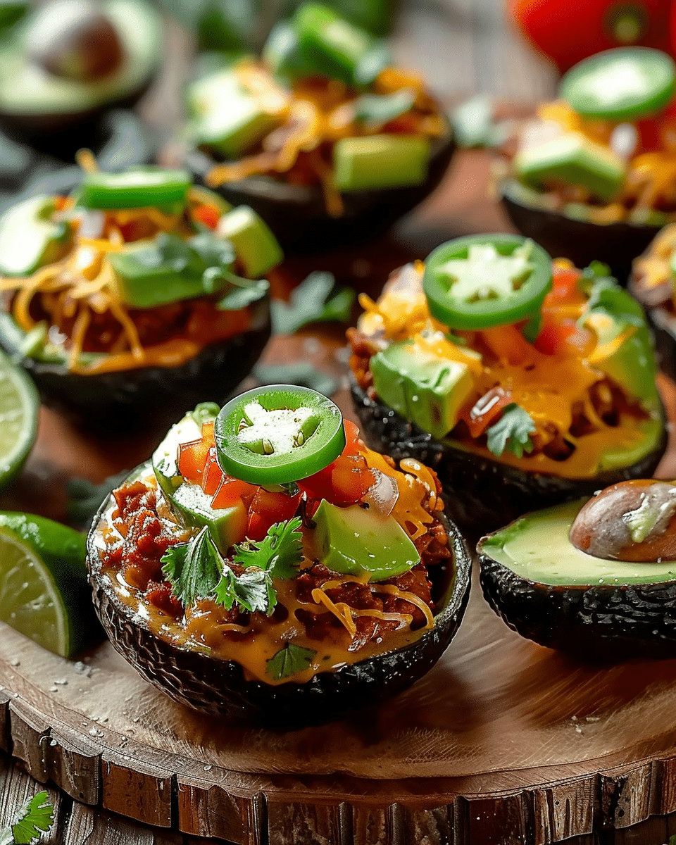 Mini Taco Stuffed Avocados