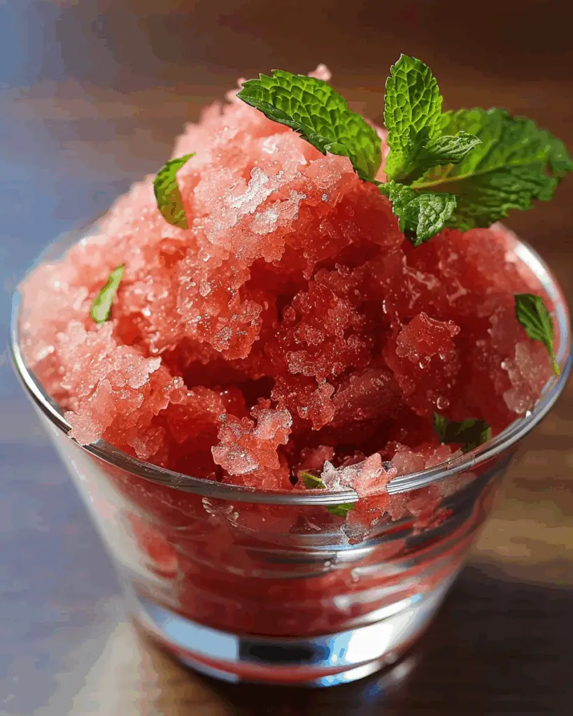 Mint Watermelon Granita