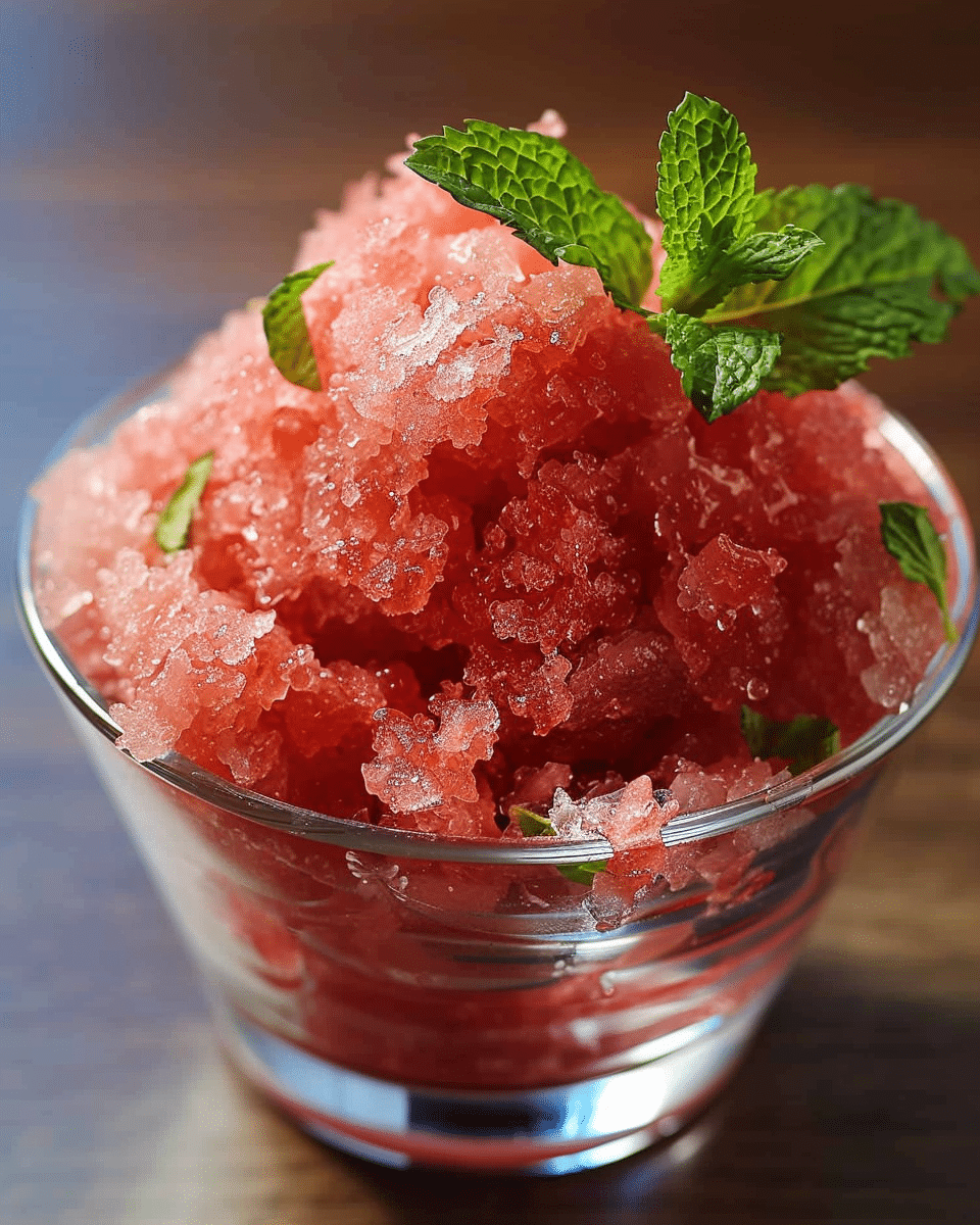 Mint Watermelon Granita