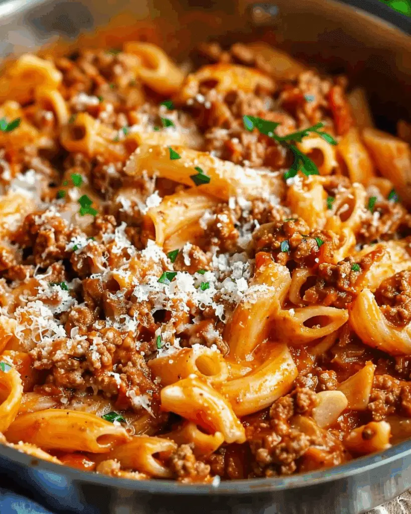 One-Pot Creamy Bolognese Pasta