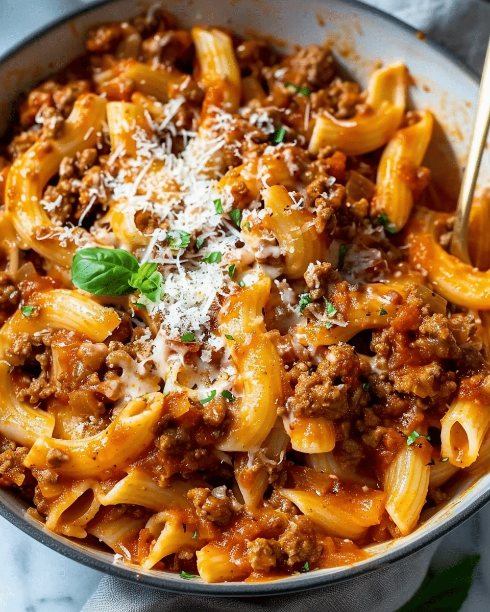 One-Pot Creamy Bolognese Pasta