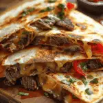 Pepper Steak Cheesy Quesadillas
