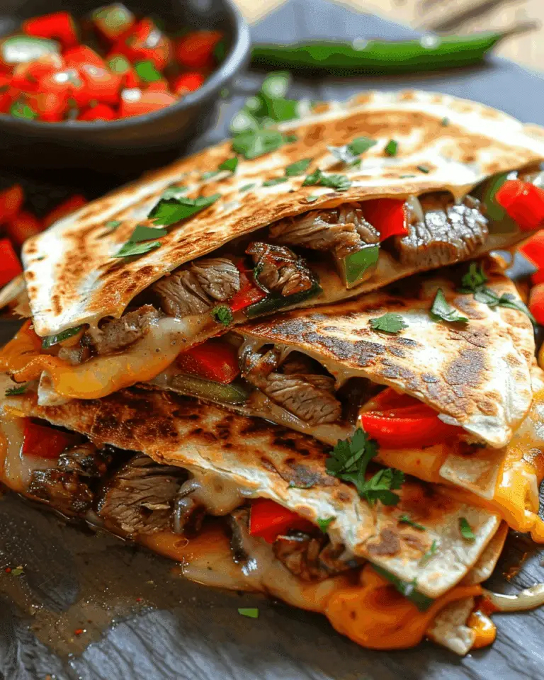 Pepper Steak Cheesy Quesadillas