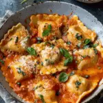 Ravioli with Creamy Tomato Sauce