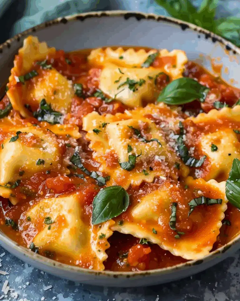 Ravioli with Creamy Tomato Sauce