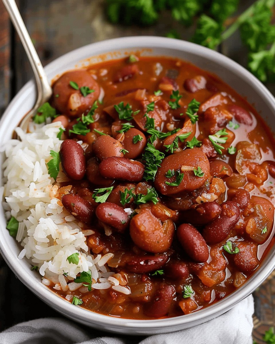 Red Beans and Rice in the Slow Cooker