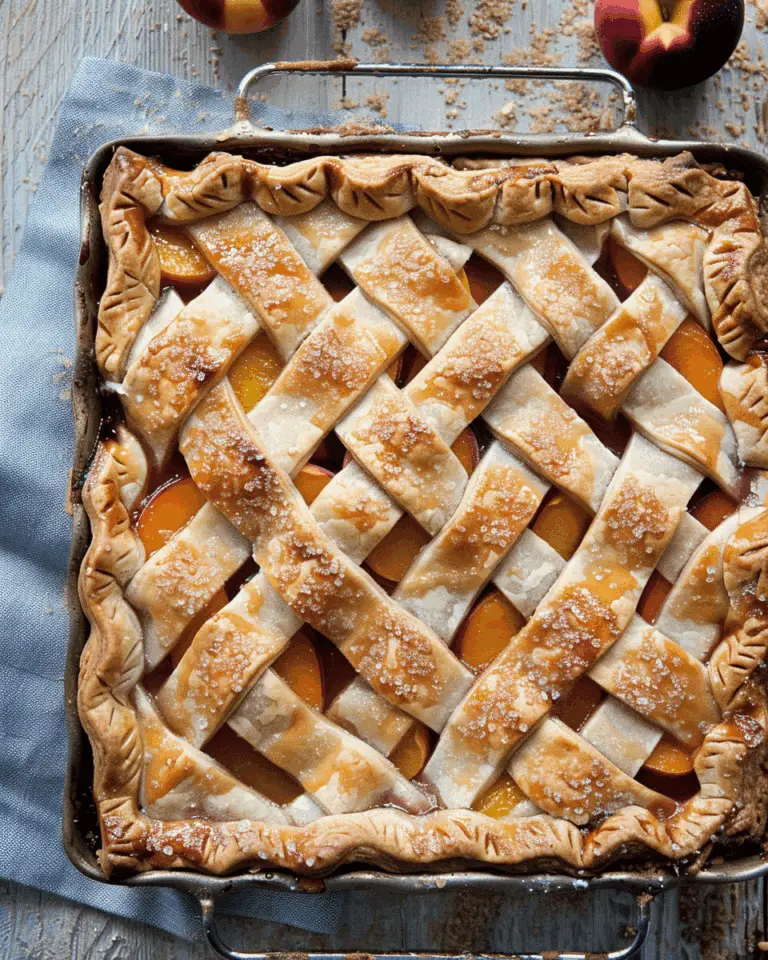 Rustic Peach Slab Pie: The Ultimate Recipe for Summer