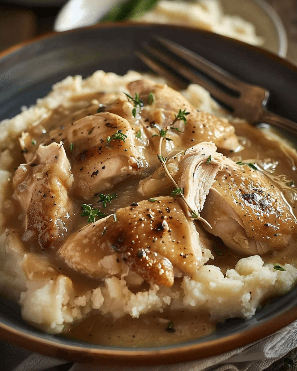 Slow Cooker Chicken and Gravy