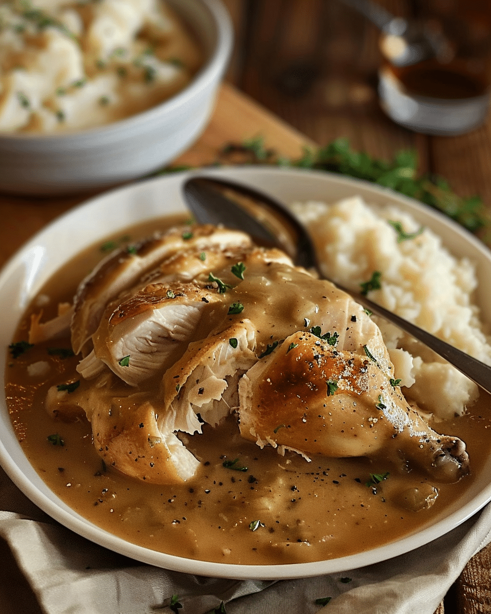 Slow Cooker Chicken and Gravy