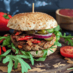 Spicy Jackfruit and Red Kidney Bean Burgers