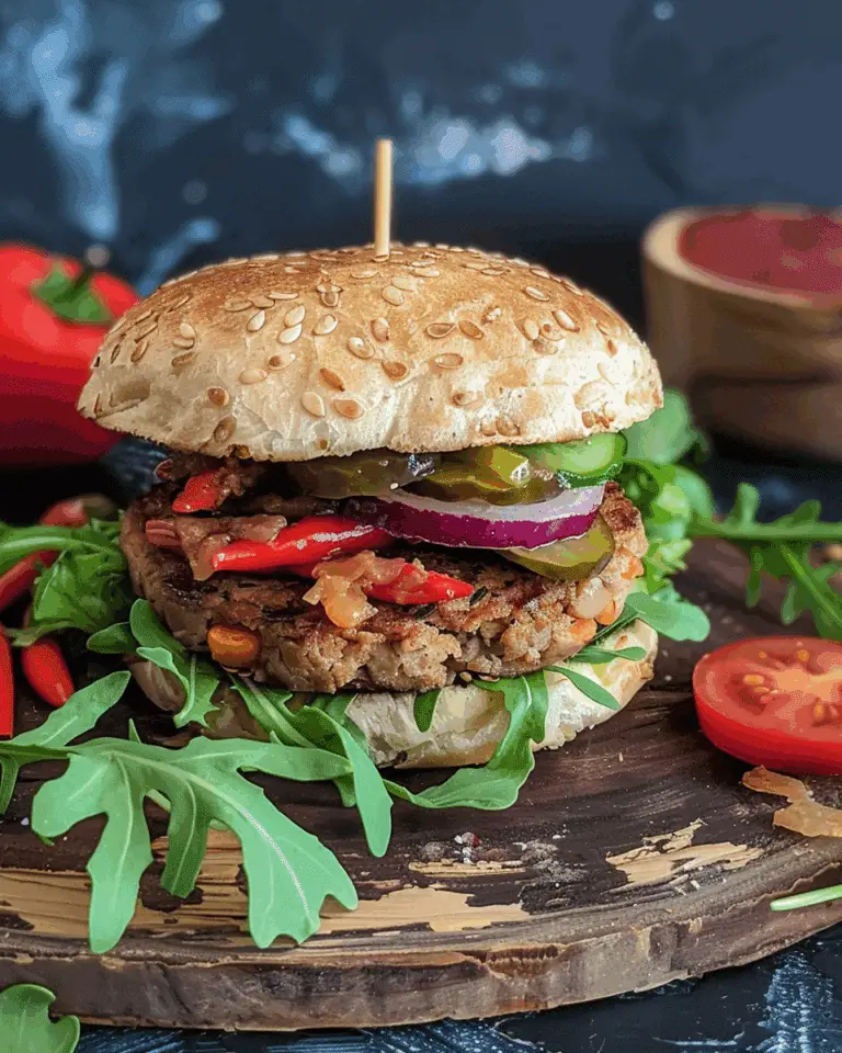 Spicy Jackfruit and Red Kidney Bean Burgers