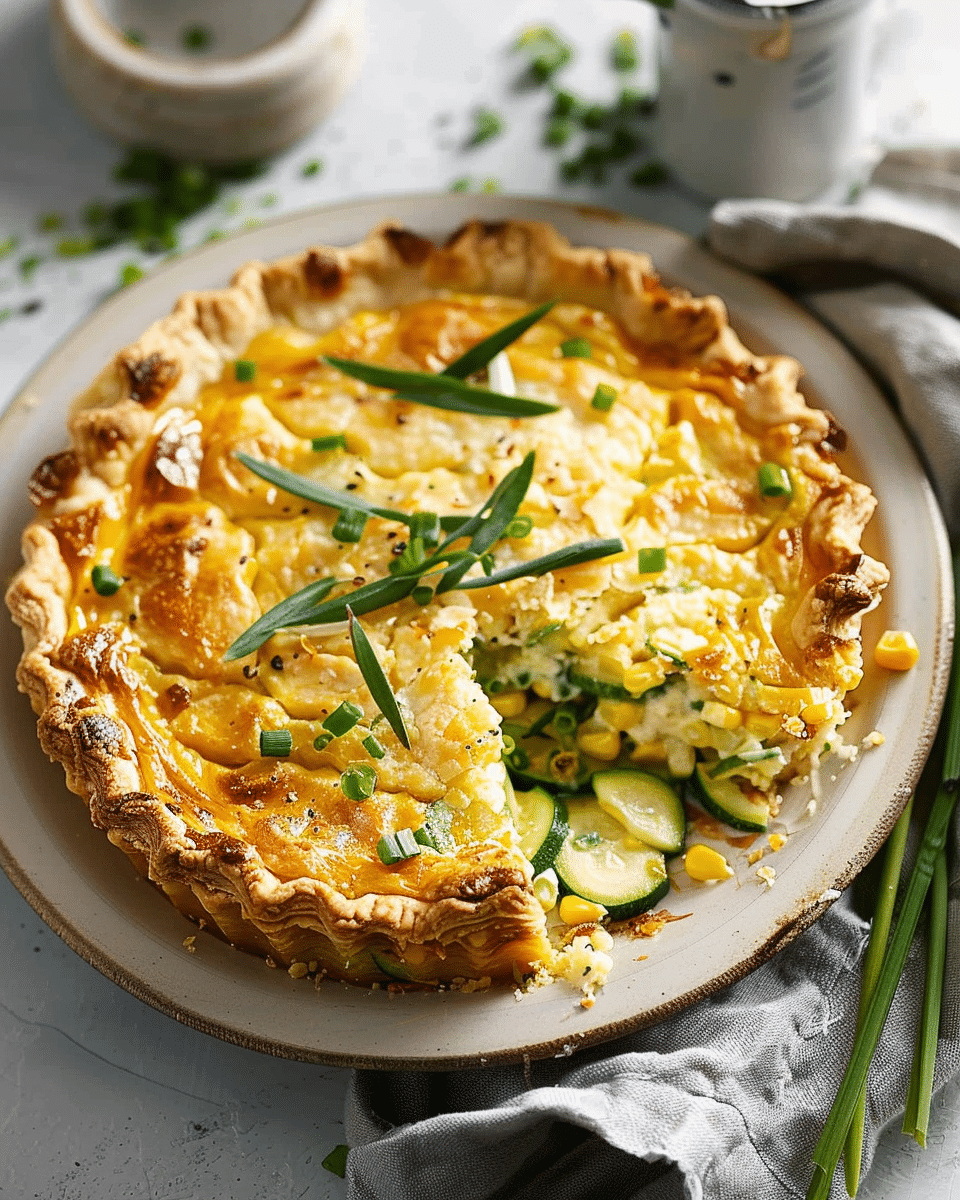 Sweet Corn Zucchini Pie – 3 Easy Steps to a Golden Crust