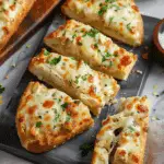 Chicken Alfredo Garlic Bread